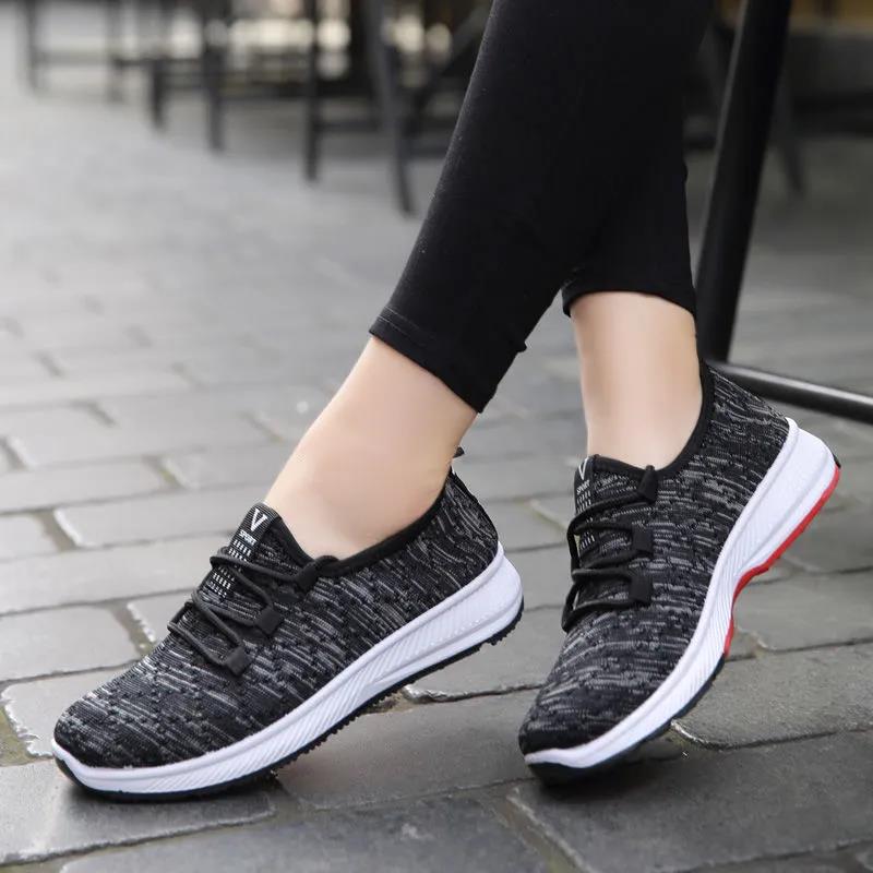 Non-Slip Casual Shoes Spring and Autumn Cloth Shoes Women's Breathable Sports Running Shoes