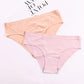 4Pcs/Set Women's Mid Waist Solid Color Seamless Cotton Panties Highly Elastic Large Size Causal Soft Briefs