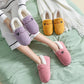 Cotton Slippers Men and Women Thick Bottom Bag with Winter Warm Shoes Home Couples Non-slip Slippers