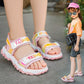 Girls' Sandals  Summer Big Children's Fashion Sports Soft-soled Sandals Little Princess Girls' Shoes Breathable Lightweight