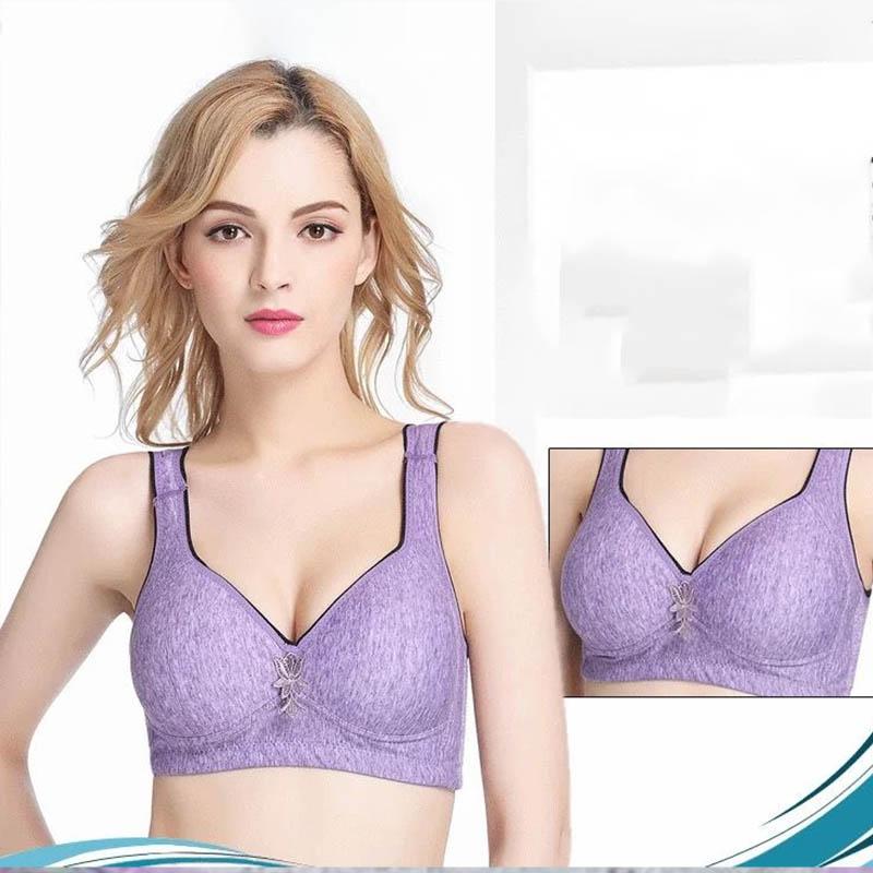 Ladies No Steel Ring Vest Style Seamless Beauty Back Underwear Thin Section Gather Stereotyped Breathable Bra