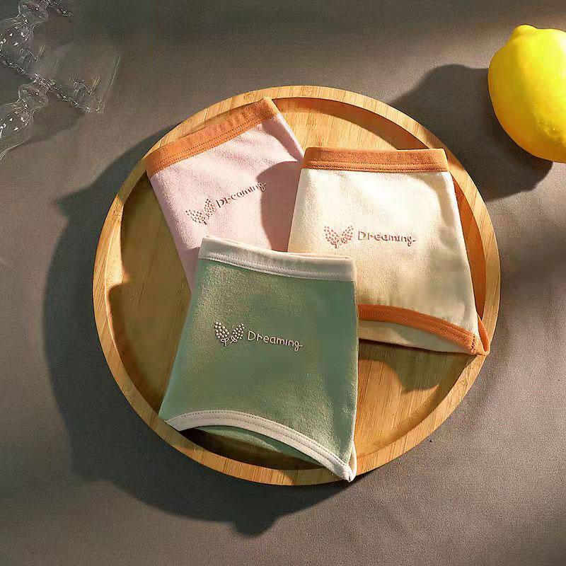 4PCS Girls Cute Underwear Ladies Sexy Underwear Cotton Graphene Antibacterial Inner Crotch Mid-waist Breathable Underwear Panties