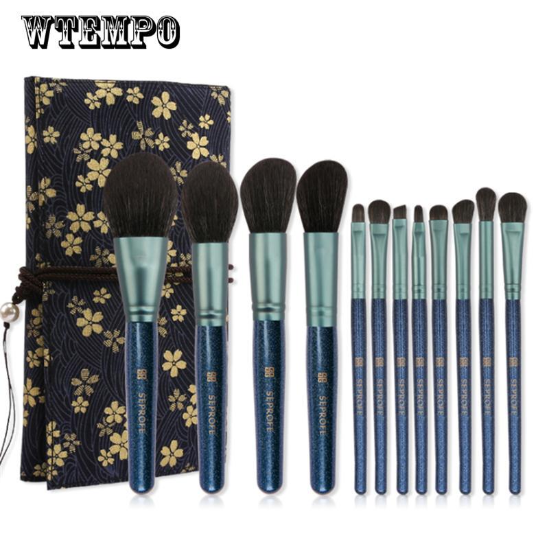 12PC Gradient Makeup Brush Suit Tools Foundation Makeup Brush Wool Fiber 100% New and High Quality