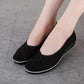 Old Beijing Cloth Flat Shoes Women's Casual Shoes Solid Color Wedge Heel Slip-on Shoes Non-slip Breathable Shoes High-quality Canvas Shoes