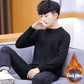 Knitted Man Sweater Fashion Men Casual Autumn Mens Sweaters Fake Shirt Collar Warm Winter Pull Homme