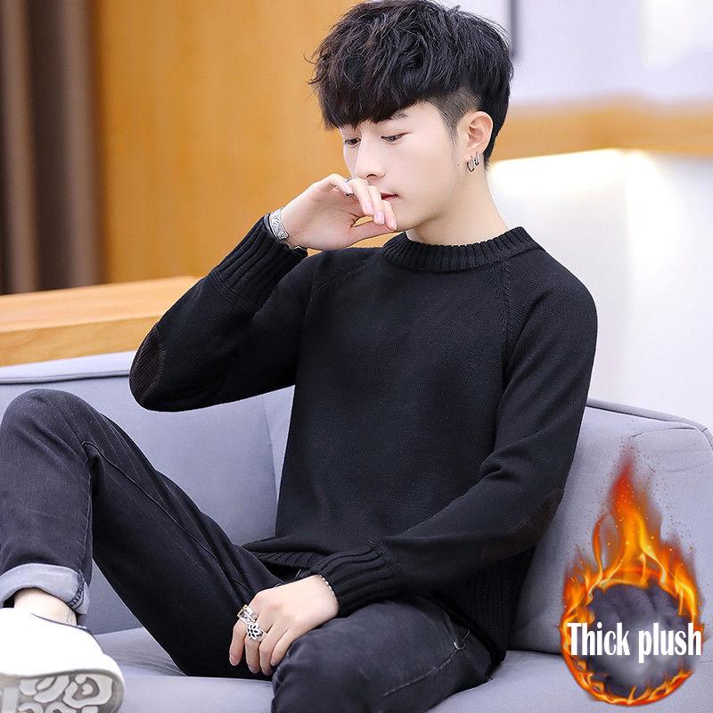 Knitted Man Sweater Fashion Men Casual Autumn Mens Sweaters Fake Shirt Collar Warm Winter Pull Homme