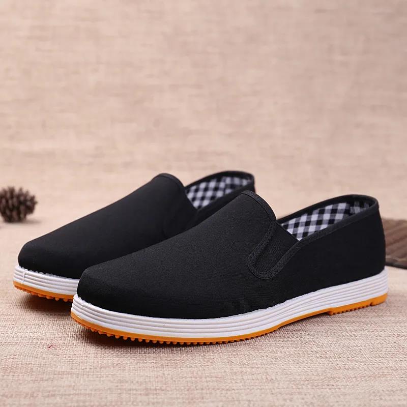 Non-slip Safety Shoes Convenient Work Driver Shoes Old Beijing Black Canvas Shoes