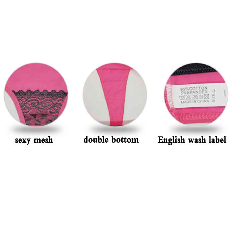 6 Pieces/set of Underwear Lace G String Underwear Female T Back Sexy Fashion Hollow Wide Belt Ladies Transparent Panties
