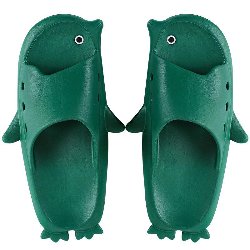 Cartoon Penguin Slippers Male Summer Cute Men and Women Couple Personality Word Sandals and Slippers Summer Beach Sand