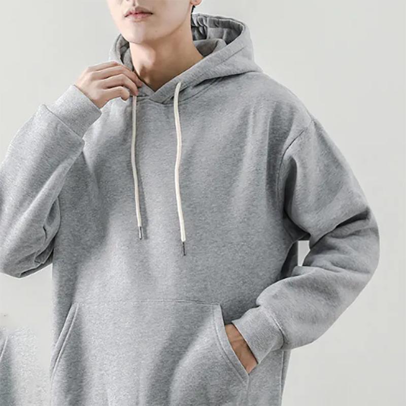 Autumn Pullover Hooded Sweater Men's Loose Men's Casual Solid Color Plus Size Sweater Jacket Sweatshirts