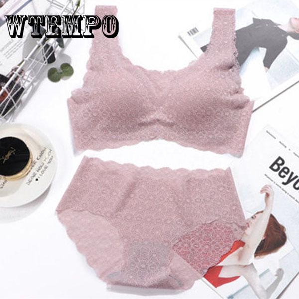 Sexy Lace No Trace No Steel Ring Gathered Bra Sleep Sports Vest Small Chest Underwear Female Bra