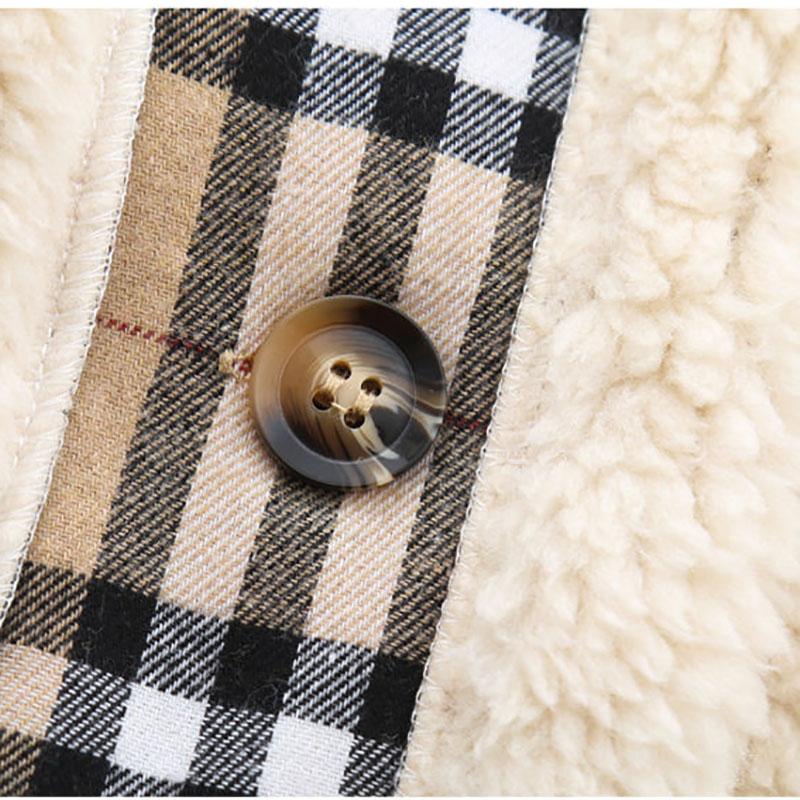 Girls Lamb Wool Coat Plus Velvet Thick Autumn and Winter Clothes Girl In Warm Top