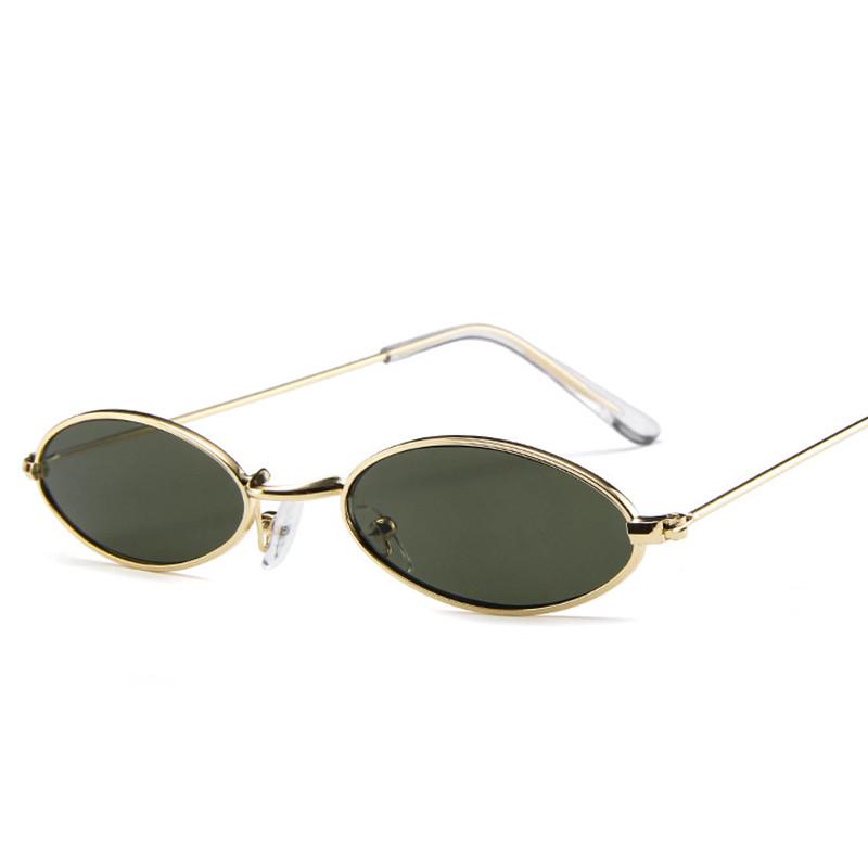 2019 New Brand Designer Vintage Oval Sunglasses Women Men Retro Clear Lens Eyewear Small Sun Glasses