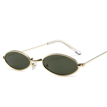 2019 New Brand Designer Vintage Oval Sunglasses Women Men Retro Clear Lens Eyewear Small Sun Glasses
