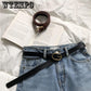 Fashion Women Lady  Metal Leather Belts Buckle Waist Belt Waistband High Quality Belts female
