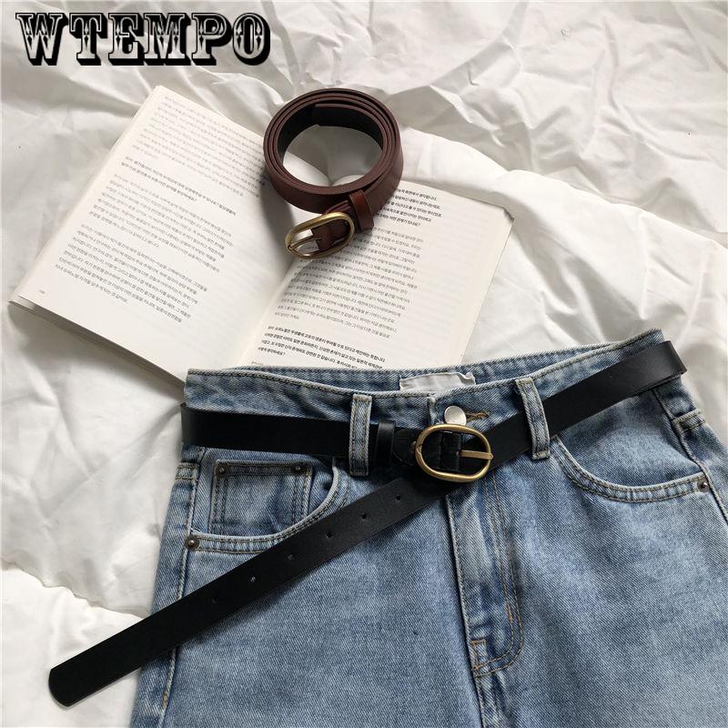 Female Belt Genuine Leather Women Belt Pin Buckle Fashion Leather Strap Belt