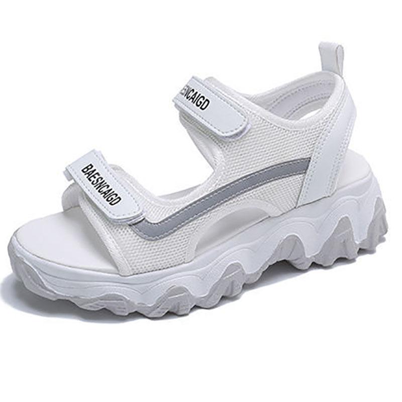 Summer Thick-soled Sports Sandals for Female Students Flat-bottomed All-match Sandals