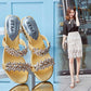 Size 34-41 Summer Women Outdoor Flat Bohemian Beach Flip Flops Wear-resistant Non-slip Office Lady Waterproof Diamond Sandals