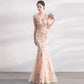 Evening Dress Banquet Noble Elegant Long Sexy Fishtail Toast Clothing Dinner Host Dress
