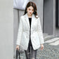 Women's Cotton-padded Clothes Mid-length Korean Style Waist Slim Slimming Suit Collar Down Cotton Jacket