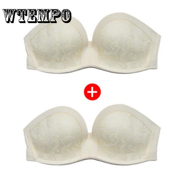 Women Sexy Bra Push-Up One-Piece Seamless Brassiere Fashion Invisible Silicone