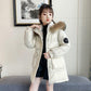 Girls Thick Warm and Wash-free Cotton Clothes Mid-length Warm Cotton Jacket
