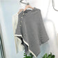 Ladies Shawl Cloak Scarf Autumn Winter Dual-use Irregular Striped Printting Scarf Shawl Korean Style All Match Buttons Keep Warm