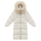 Women Parkas Winter jacket Warm Long Hooded Cotton Padded Parkas Causal Female Fur Jacket Coat