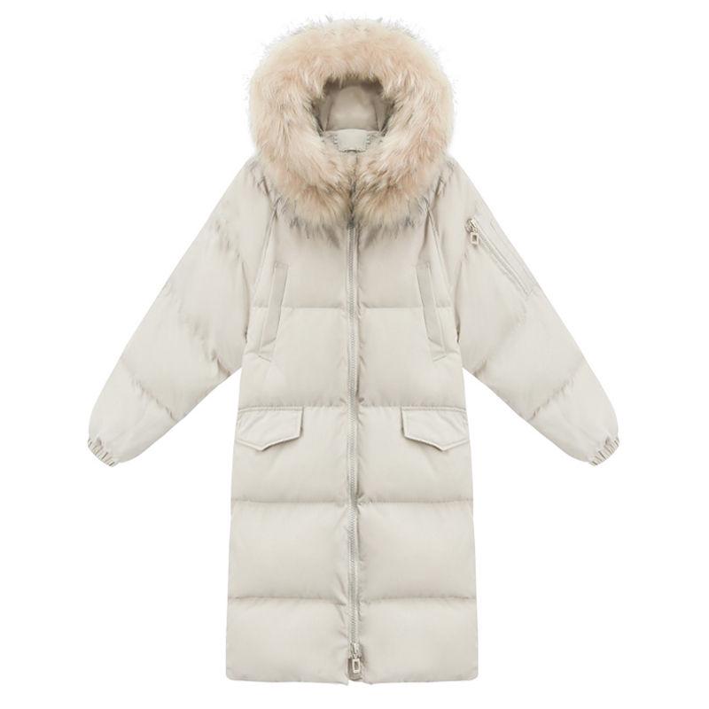 Women Parkas Winter jacket Warm Long Hooded Cotton Padded Parkas Causal Female Fur Jacket Coat