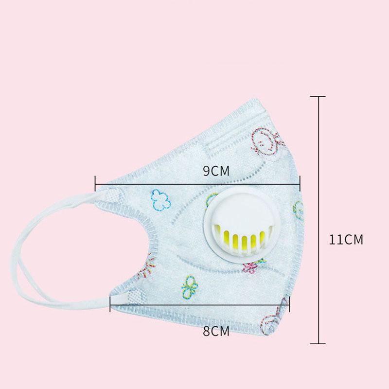 Kids face Mask 4 Layer Filter Protective Mask Anti Dust PM2.5 Masks Respirator mask with Valve