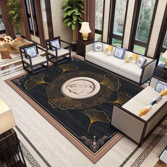 Living Room Carpet New Chinese Porch Floor Mat Home Sofa Coffee Table Mat Bedroom Floor Mat Rectangular Non-slip Mat Thickening