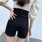 WTEMPO Long Zipper High Waist Denim Shorts Women Loose Spring and Summer Casual Shorts