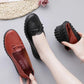 Shoes Women's Leather Shoes Non-slip Breathable Single Shoes Soft Sole Comfortable Flat Shoes Spring and Autumn Work Shoes