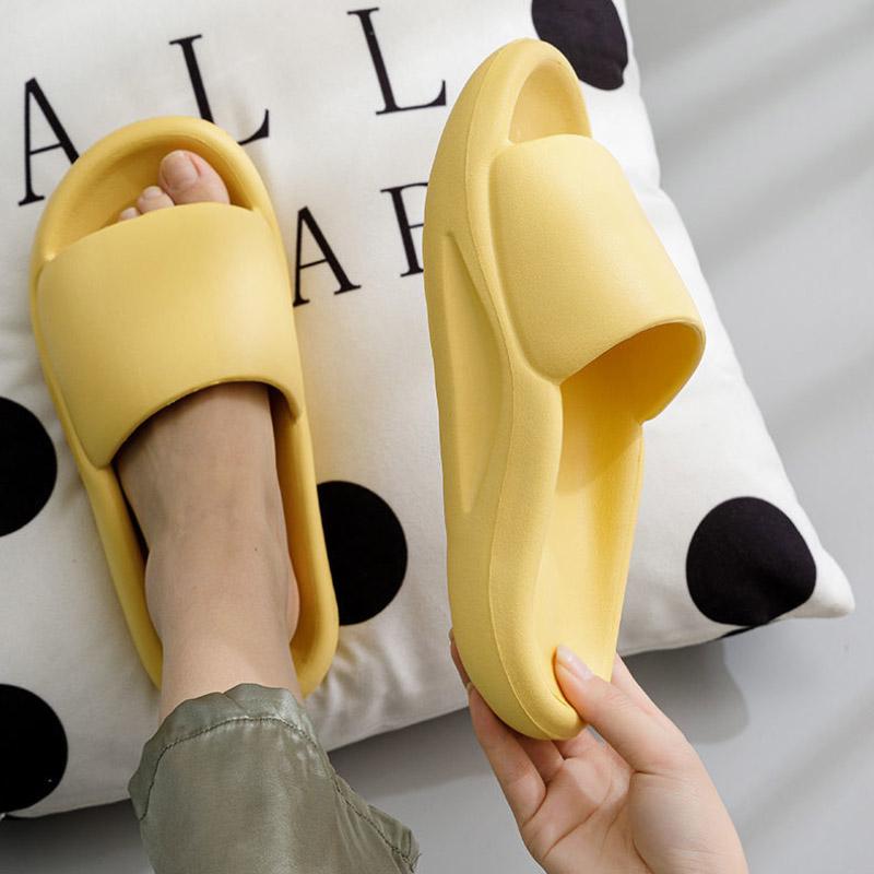 Summer Slippers Feeling Super Thick Soft Soles Household Bathroom Non-slip Silent Soft Bottom Slippers Men Women