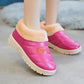 Women's Winter Waterproof Cotton Slippers Warm Thick Sole Indoor Leather Home Cotton Shoes