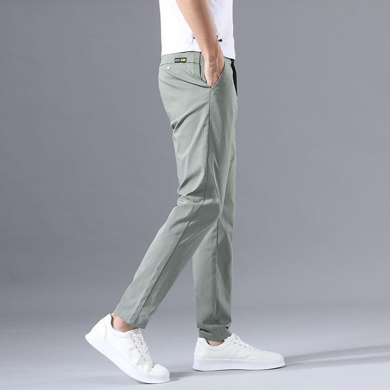 Spring Casual Pants Men's Slim Straight Trousers Youth All-match Men's Trousers