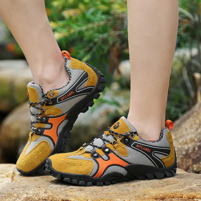 Unisex Hiking Shoes Outdoor Sports Shoes Non-slip Wear-resistant Hiking Shoes Breathable Lightweight Running Shoes Camping Fishing