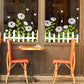 Flower skirting shop shop glass door window sticker cafe decoration wall sticker