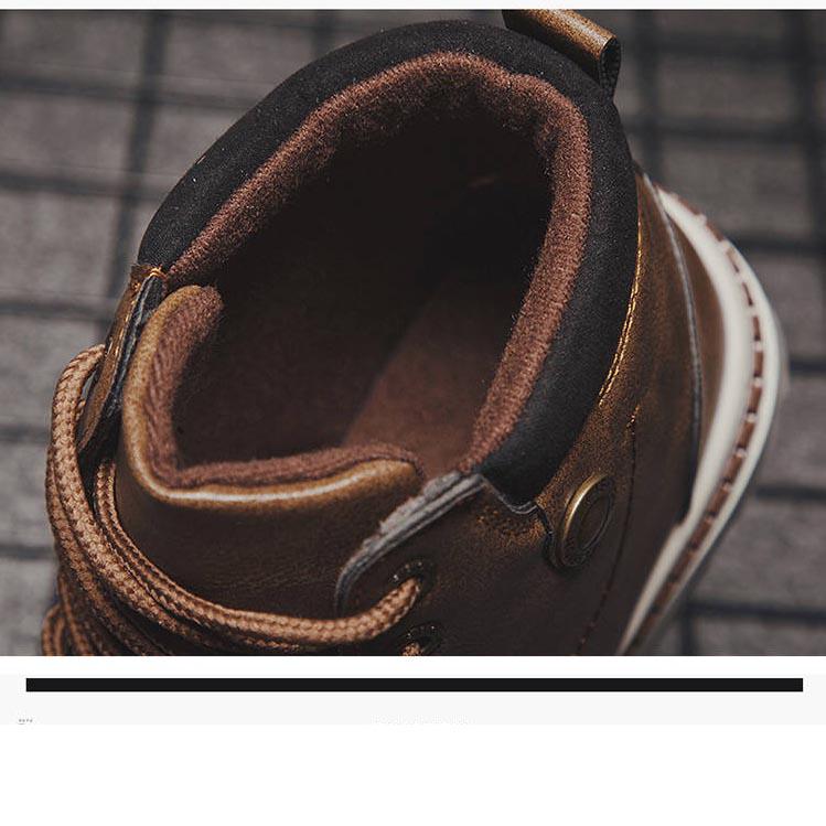 Winter Snow Martin Boots for Men Tooling Boots Men's Motorcycle Boots Booties Outdoor Snow Shoes