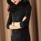 Autumn and winter high collar bottoming shirt female striped fashion slim mesh long-sleeved shirt