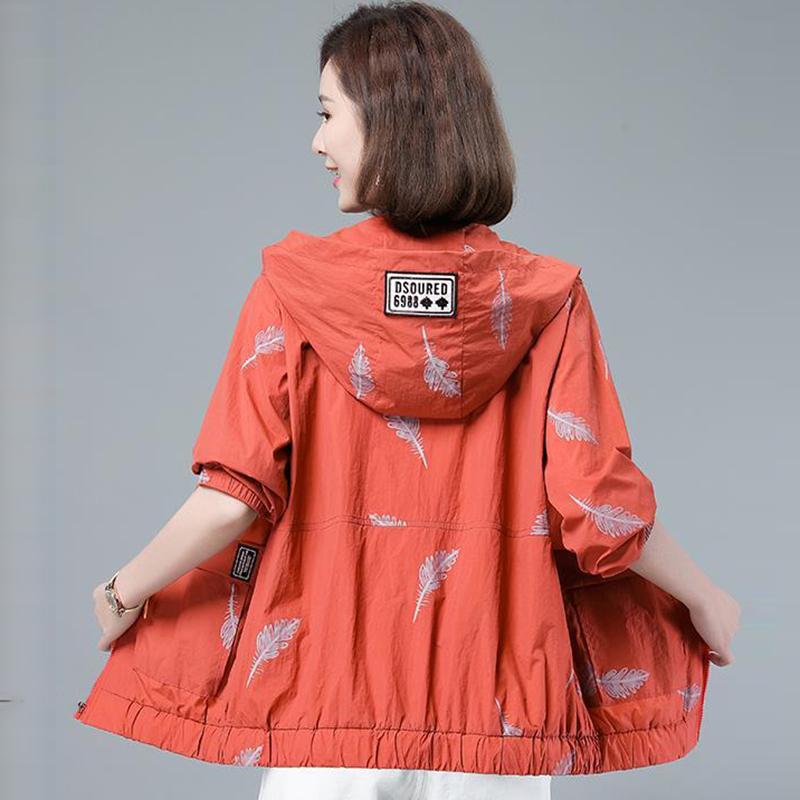 Spring Autumn Large Size 3XL Hooded Windbreaker Coats Women's Trench Coat 2021 New Thin Female Coat Casual Outerwear