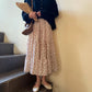 Women's Chiffon Floral Skirt Summer  High Waist Mid-length A-line Draping Fairy Dress