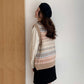 Autumn Loose Knitwear Women Students All-match V-neck Hit Color Top Sleeveless Outer Sweater Fashion Casual Vest Jacket