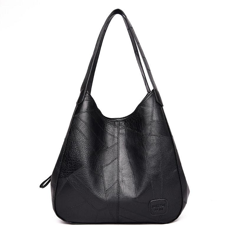 PU Dumplings Solid Color Lady Women Bag Retro Shoulder Bag Large Capacity Handbag