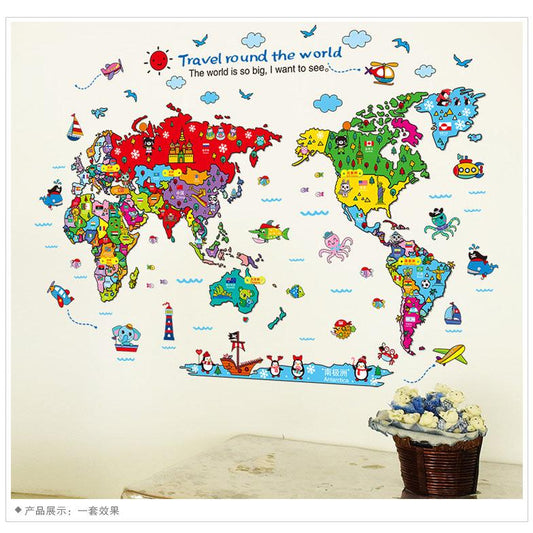 Background decoration self-adhesive cartoon wall sticker cute children room decoration wallpaper