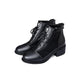 Ladies Mesh Breathable Cool Boots Spring and Autumn Middle Heel Lace Back Zipper Hollow Single Boots Thick Heel Martin Boots Women