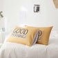 Two-piece Cotton Pillowcase Letter Printing Thickened Brushed Pillowcase Bedding