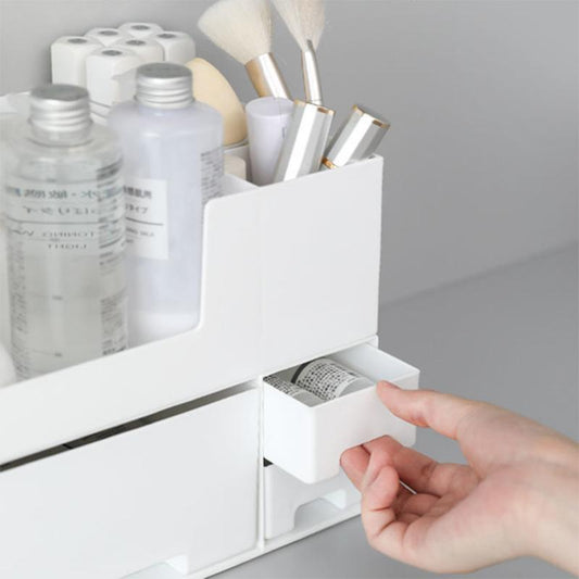 Drawer Type Cosmetic Storage Box Dormitory Desktop Skin Care Product Rack Simple Large-capacity Double-layer Storage Box