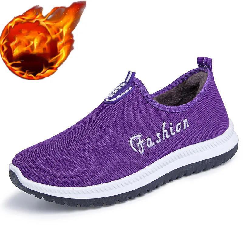 Women  Casual Fleece Warm Sports  Running Shoes Autumn and Winter  Walking Shoes Women's Mother Shoes