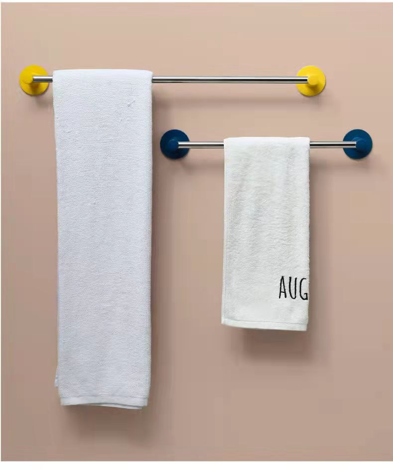 Towel Rack Rag Rack Slipper Rack Bathroom Toilet Towel Bar Kitchen Single Rod Thickened Simple Rack Multi-color Optional Hanging Rack